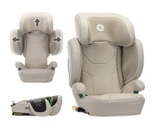 Lorelli Стол за кола Growgo beige i-Size Isofix 100-150см, странично разширяване
