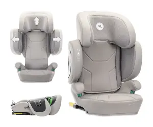 Lorelli Стол за кола Growgo grey i-Size Isofix 100-150см, странично разширяване