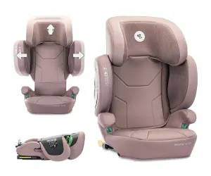 Lorelli Стол за кола Growgo pink i-Size Isofix 100-150см, странично разширяване