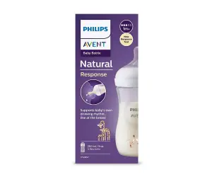 Avent-Шише Natural Response 3.0 с биберон 1м+, 260мл, Жираф