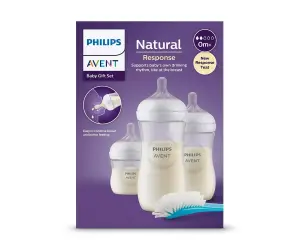 Avent-Комплект за новородено Natural Response 3.0 - с 3 шишета + четка - Базов