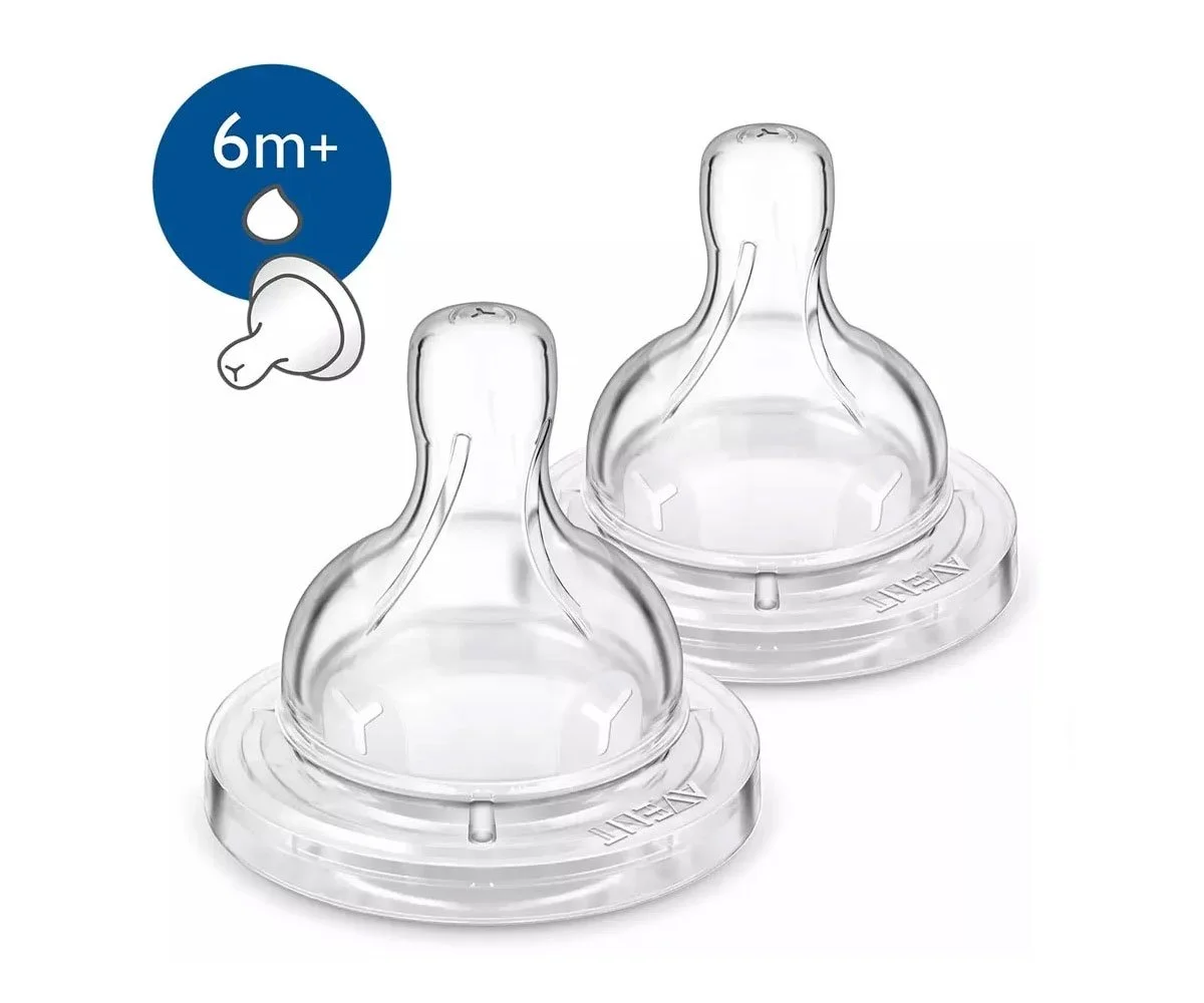 Avent-Биберон за храна Classic за твърди храни Y-прорез 6м+ 2 бр.