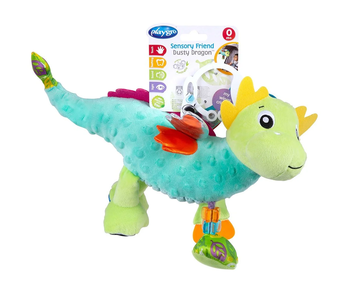 Playgro-Активна играчка, дракон Дъсти, 0м+