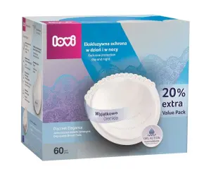 Lovi-Подплънки за кърма с гел Discreet Elegance бели 60бр