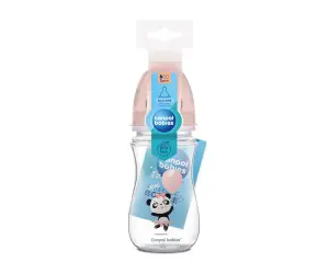 Canpol-Шише антиколик с широко гърло Toys 240 мл роз