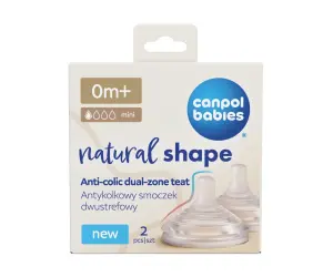 Canpol-Биберони за шише Natural Shape, 0м+, 2 бр.