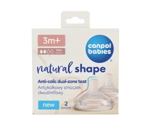 Canpol-Биберони за шише Natural Shape, 3м+, 2 бр.