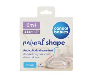 Canpol-Биберони за шише Natural Shape, 6м+, 2 бр.