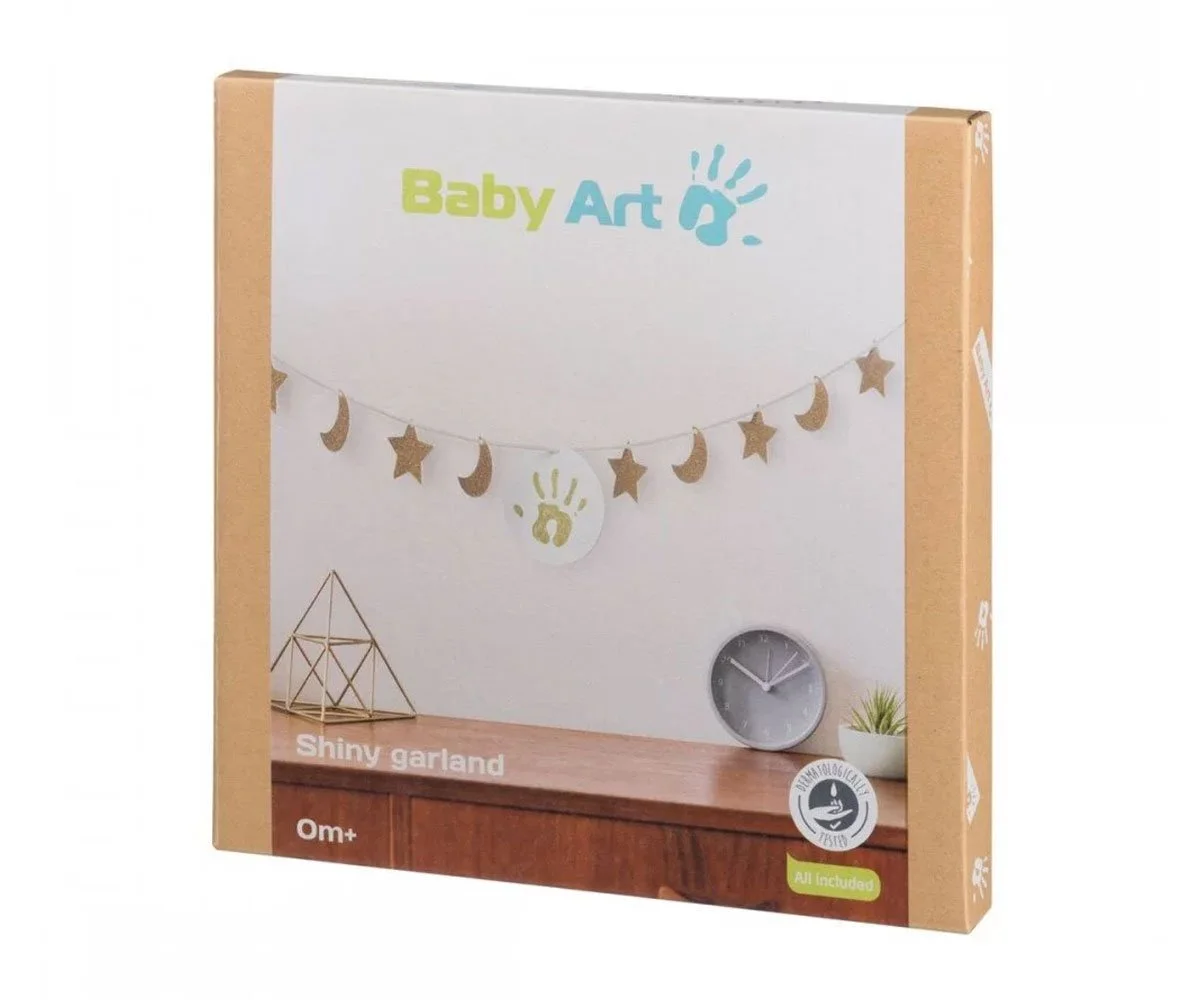 Baby Art-Златист гирлянд с отпечатък с боички