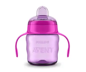 Avent-Чаша за лесен преход с дръжки 200мл розова момиче