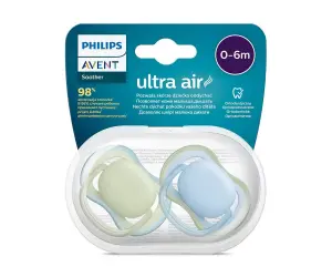 Avent-Залъгалки Ultra Air+стер. кутия(0-6м) неутрални момче