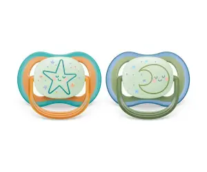 Avent-Залъгалки Ultra Air Night +стер. кутия (18м+) звезда/луна
