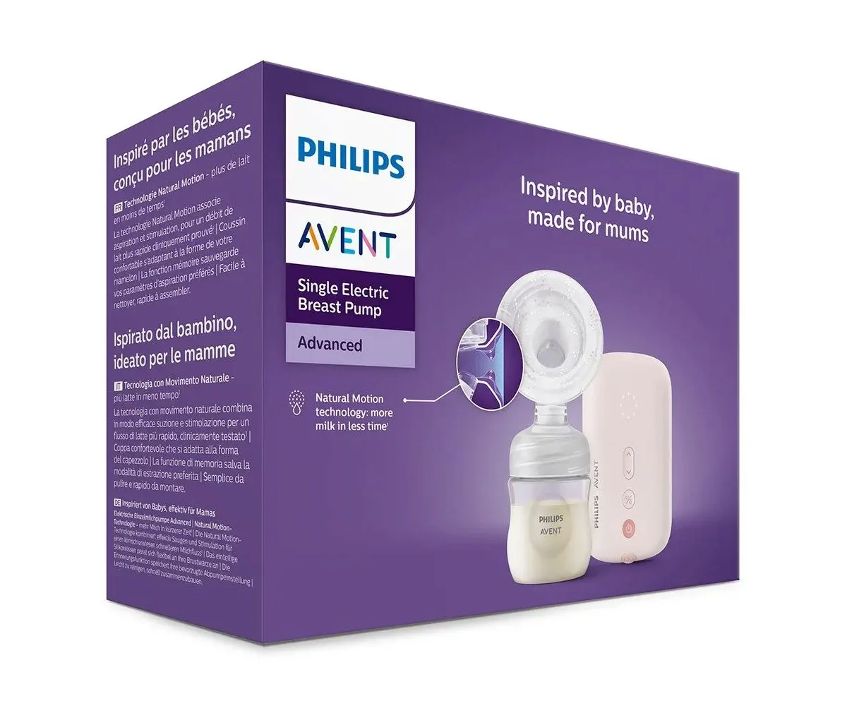 Avent-Единична електрическа помпа Natural Motion+торбички за кърма 5бр