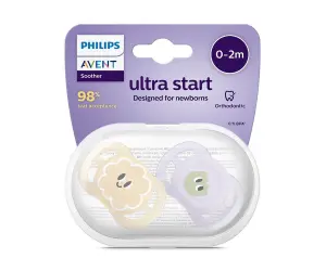 Avent-Залъгалки Ultra Start+стер. кутия (0-2м) очички момиче