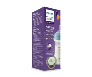 Avent-К-т Шише Natural Response 3.0 с биб. Ср. поток, 260 мл + залъг. Ultra Soft (0-6)