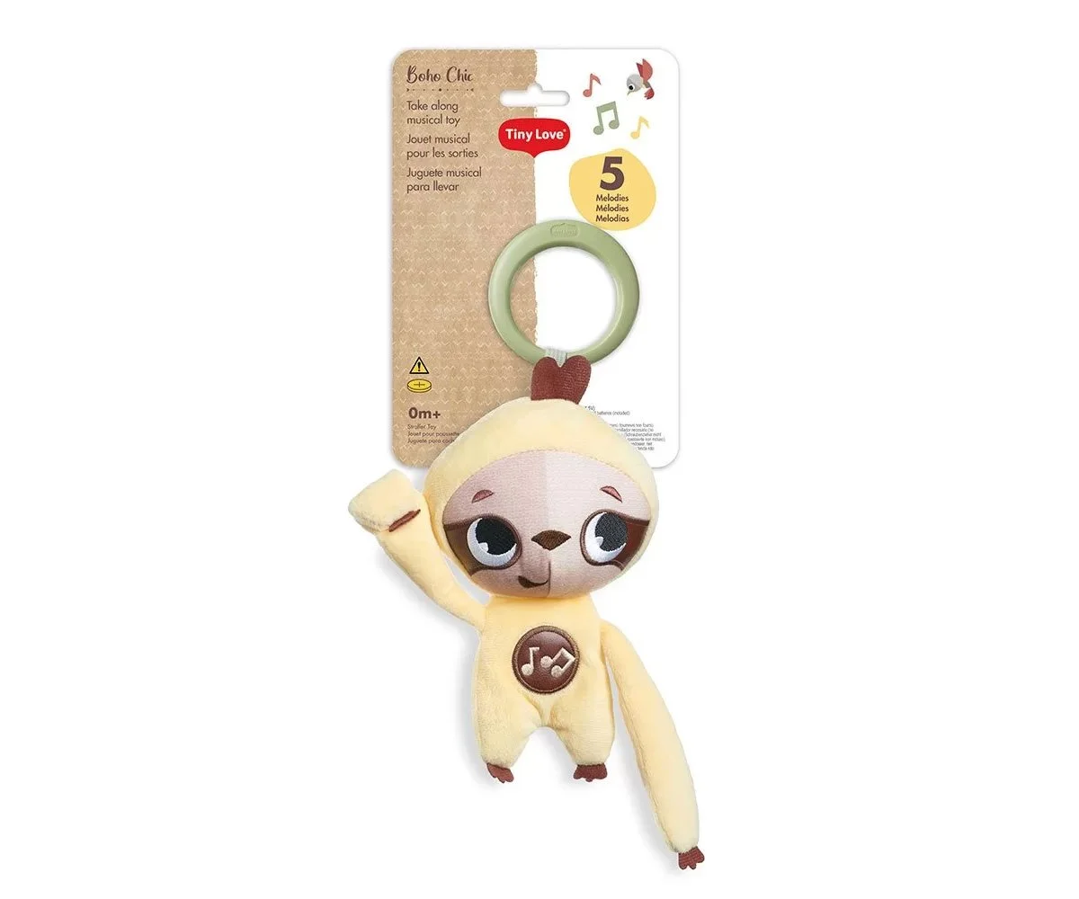 Tiny Love-Музикална играчка Ленивец Boho Chic, 0м+