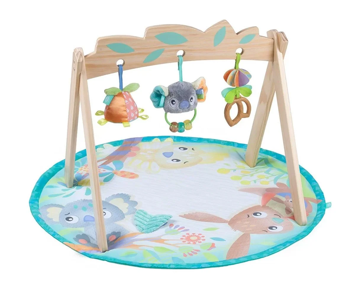 Playgro-Активна Гимнастика с дървена арка Fauna Friends 0м+
