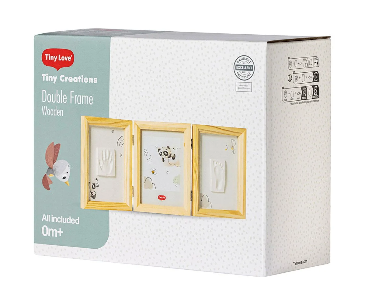 Tiny Love Рамка за 2 Отпечатъка и Снимка Tiny Creations (дървена рамка) 0м+