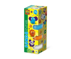 SES - FunDo dough - Пластилин диви животни, 3x90гр-1x40гр