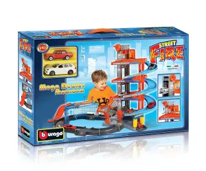 Bburago Street Fire - Паркинг на 3 нива, с 2 броя колички