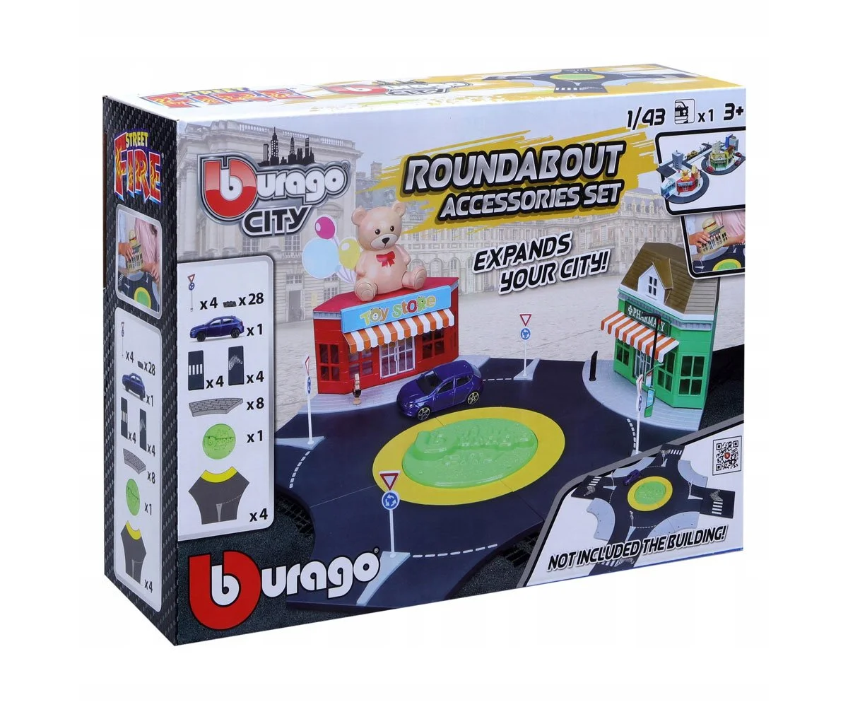 Bburago - Street Fire City: Комплект кръгово 1/43