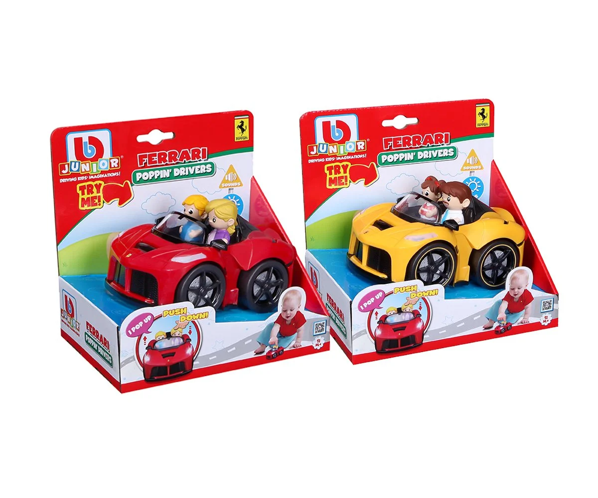 Bburago Junior - Количка Ферари с подвижни фигури, асортимент