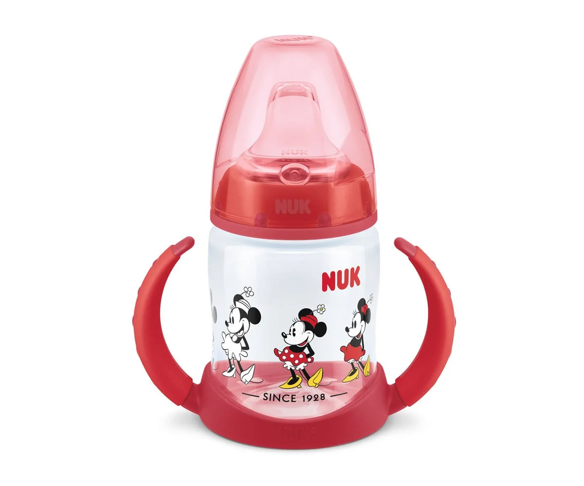 Nuk-Шише FC РР Termo Control 150мл със силиконов накрайник за сок Minnie red+bо