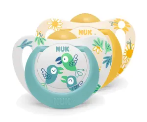 Nuk-Биб.залъг.каучук Star 1бр. 6-18м + кутийка