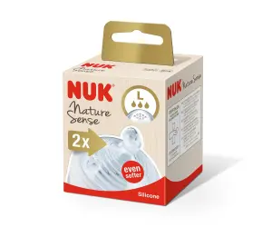 Nuk-Биберон за хранене Nature Sense силикон L 2бр. Softer