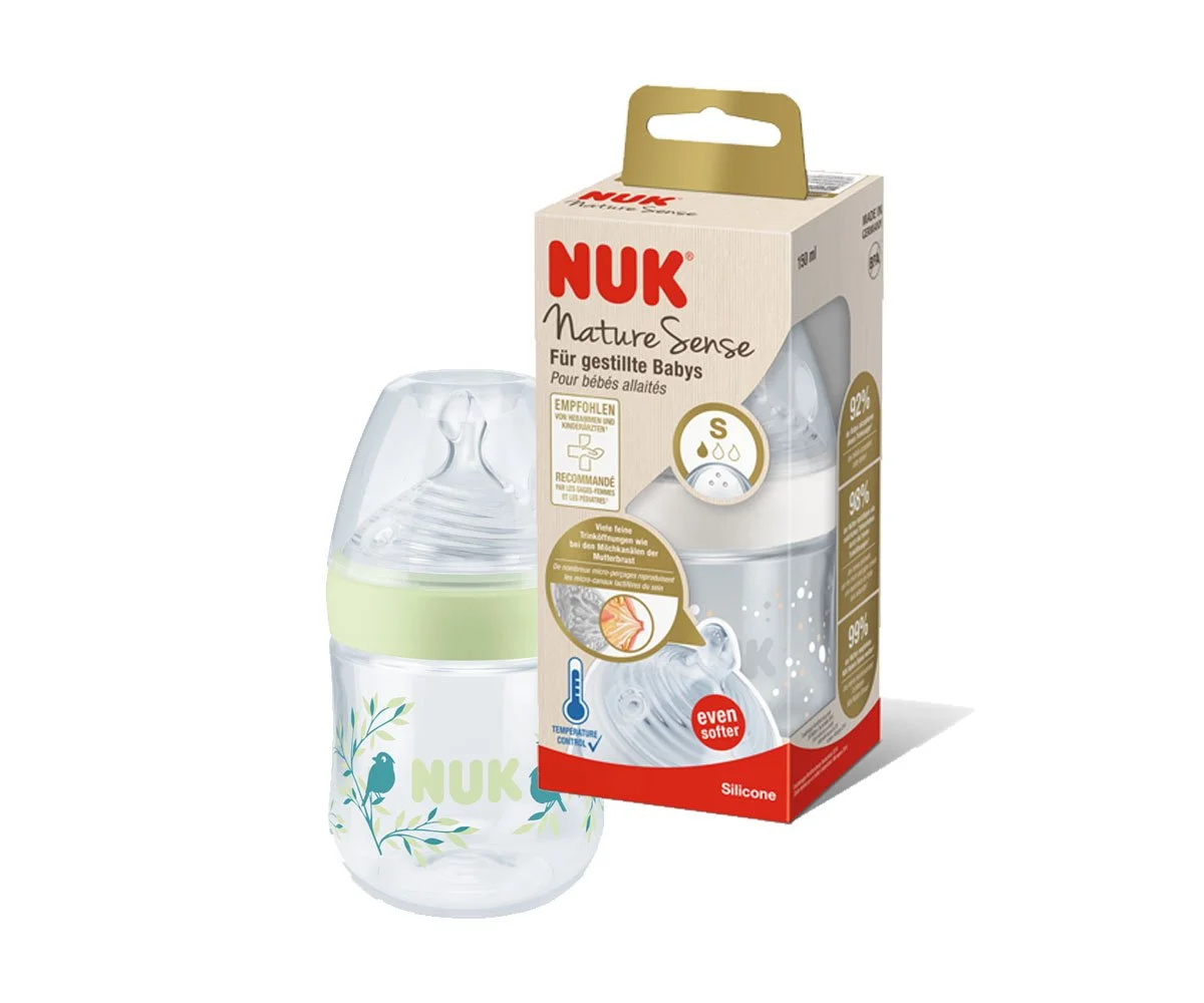 Nuk-Шише PP Nature Sense Termo Control 150мл силикон 0-6м S, микс