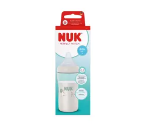 Nuk-PM Шише РР TC 260мл силикон 3+ M, Овца, зелено
