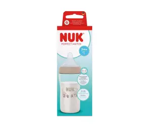 Nuk-PM Шише РР TC 260мл силикон 3+ M, Маймуна, беж