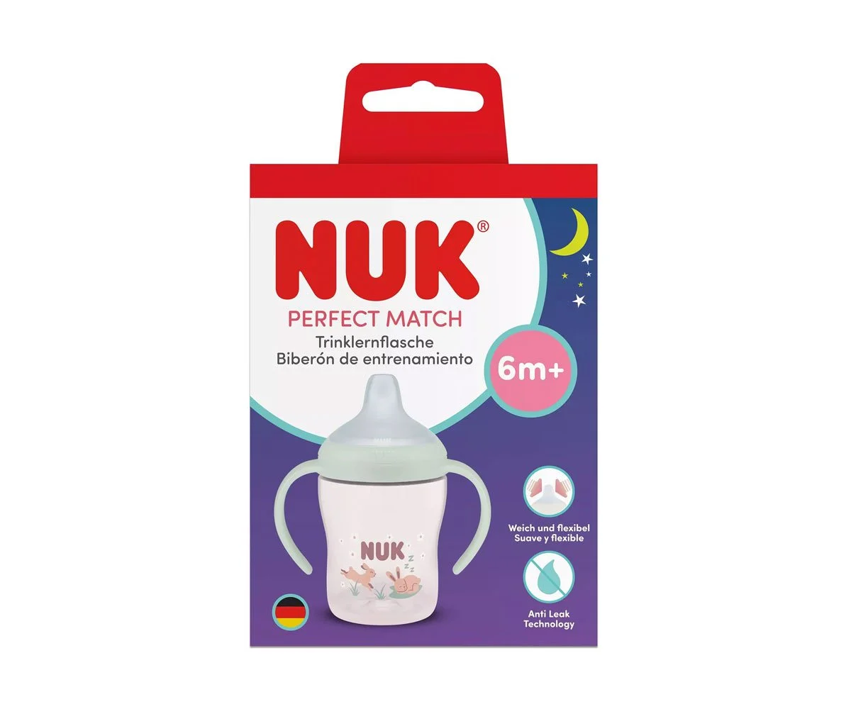 Nuk-PM Шише сок 6+ 150мл Glow in the Dark Зайче, момиче