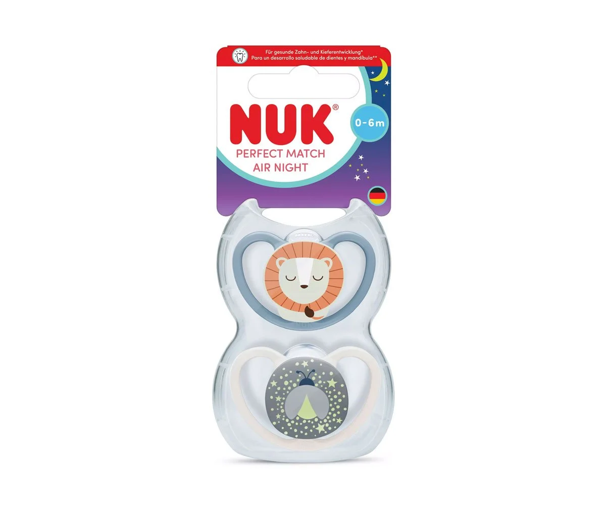 Nuk-Биб.залъг. PM 2бр 0-6м AIR Лъв