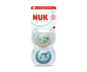 Nuk-Биб.залъг. FC 2бр 6-18м Костенурка/Кит, момче