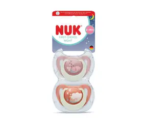 Nuk-Биб.залъг. FC 2бр 6-18м Night Заек/Овца, момиче