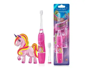 BrushBaby Kidzsonic Юникорн ел.четка с батерии и 2 накрайника