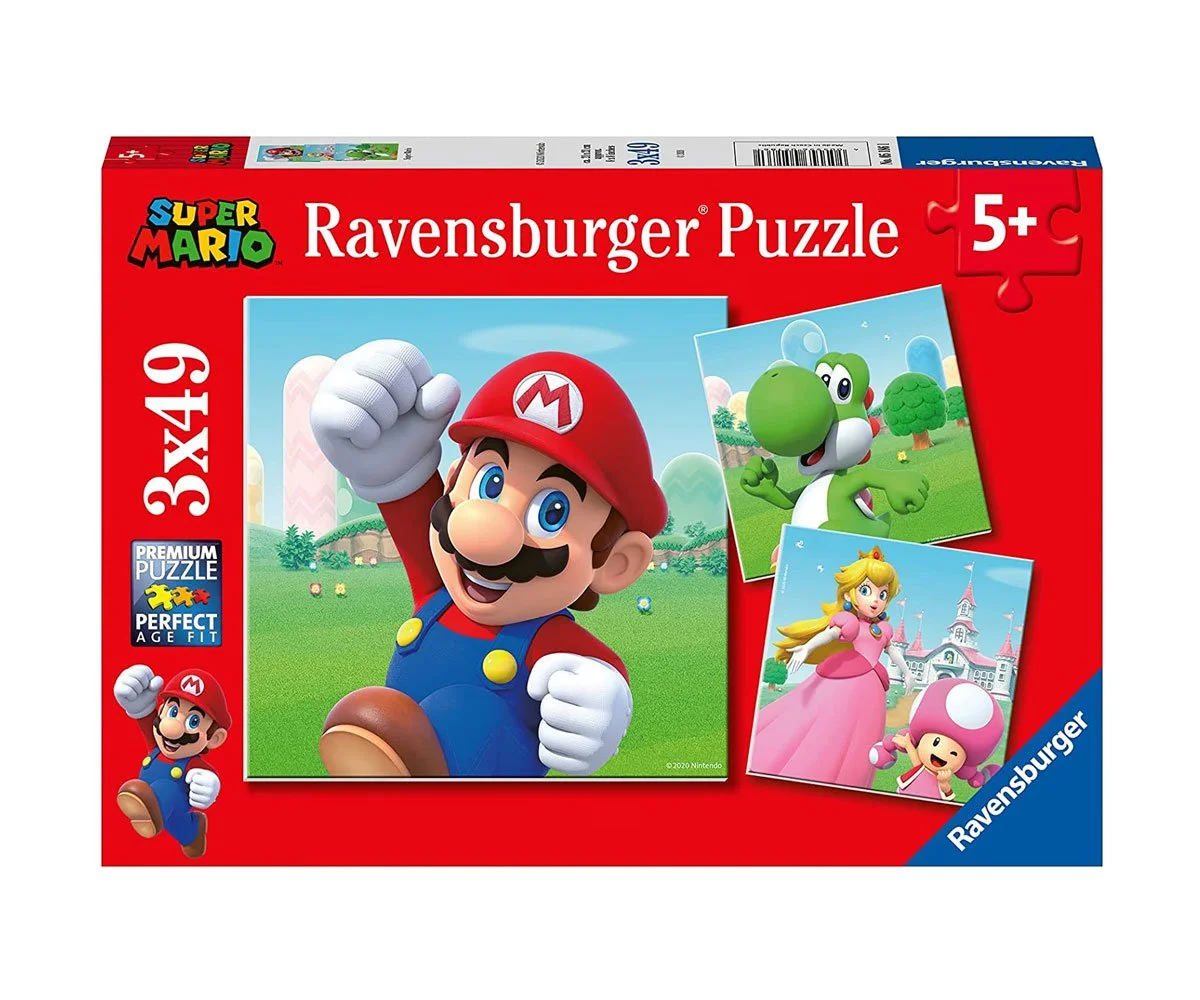 Ravensburger - Пъзел 3х49 ел. - Супер Марио