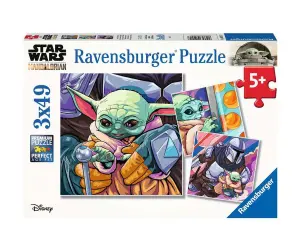 Ravensburger - Пъзел 3х49 ел. - Мандалориан: Бебе Йода