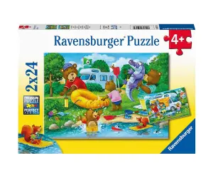 Ravensburger - Пъзел 2х24 ел. - Мечки на къмпинг