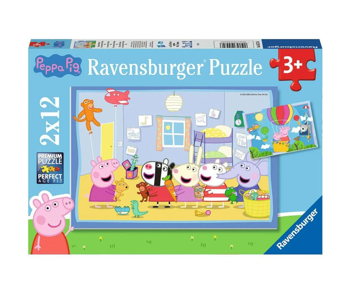 Ravensburger - Пъзел 2х12 ел. - Приключенията на Пепа Пиг