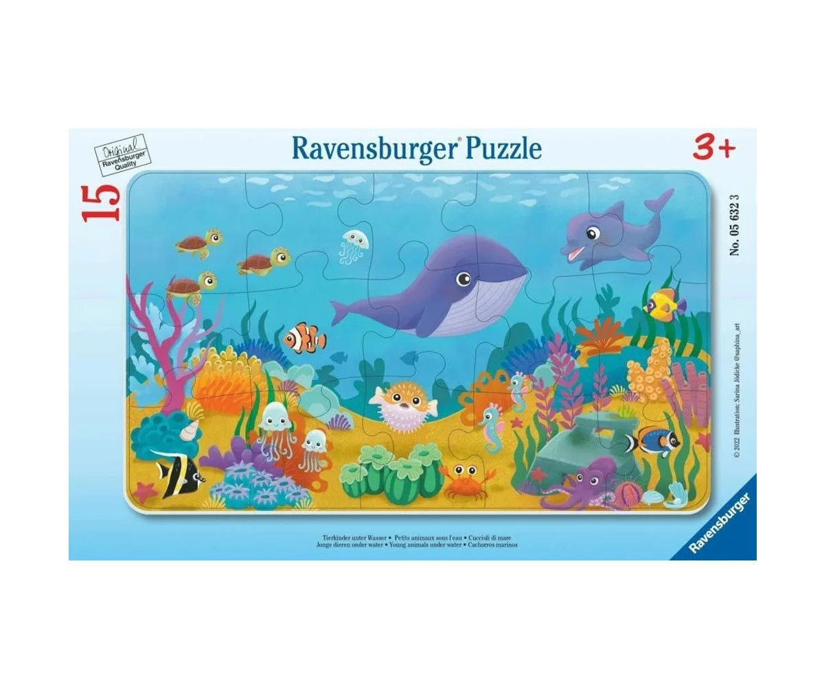Ravensburger - Пъзел 15 ел. - Малки животинки под водата