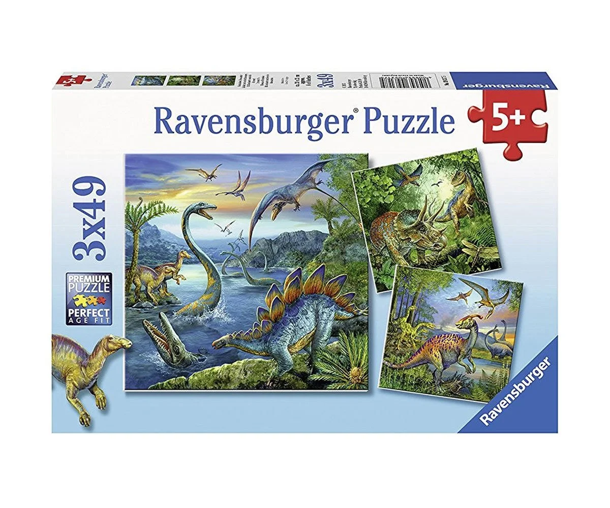 Ravensburger - Пъзел 3х49 ел. - Динозаври