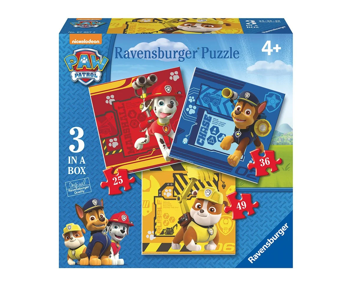 Ravensburger - Пъзел 3-в-1 - Пес Патрул