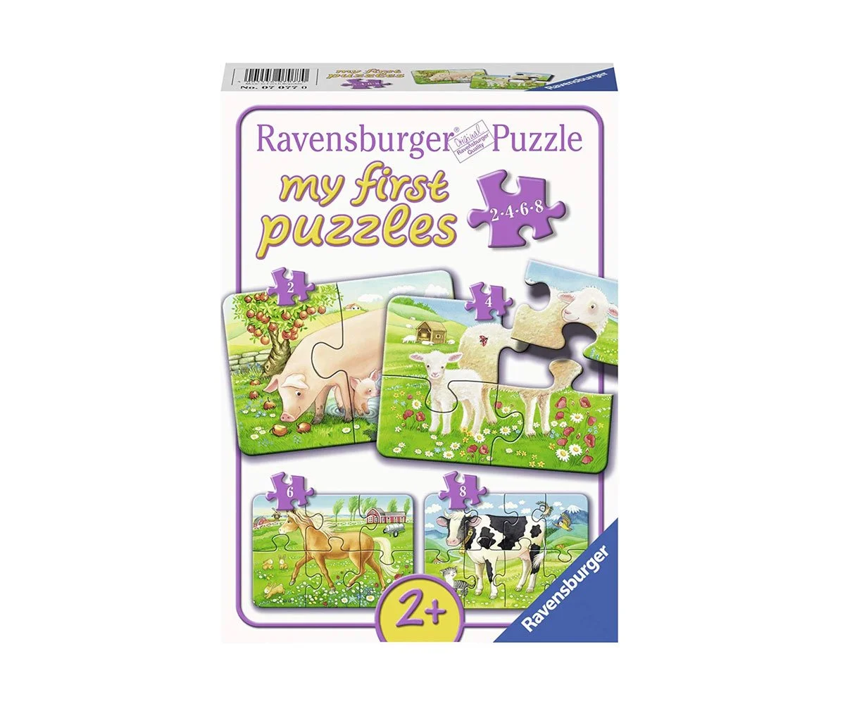 Ravensburger - Моят първи пъзел 2/4/6/8 ел. - Животни от фермата