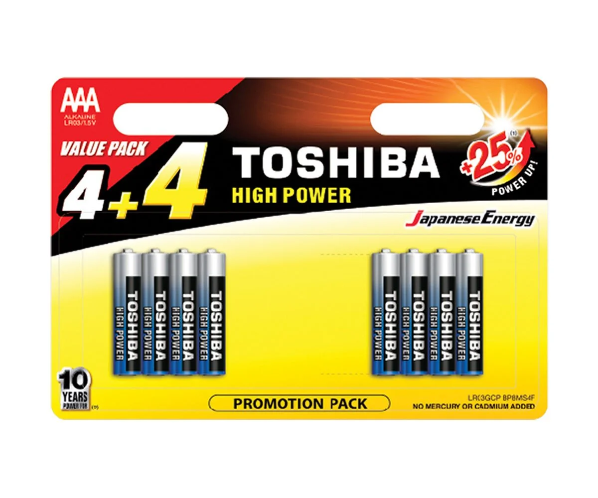 Батерия TOSHIBA BLUE LINE LR3 BL4+4 FREE
