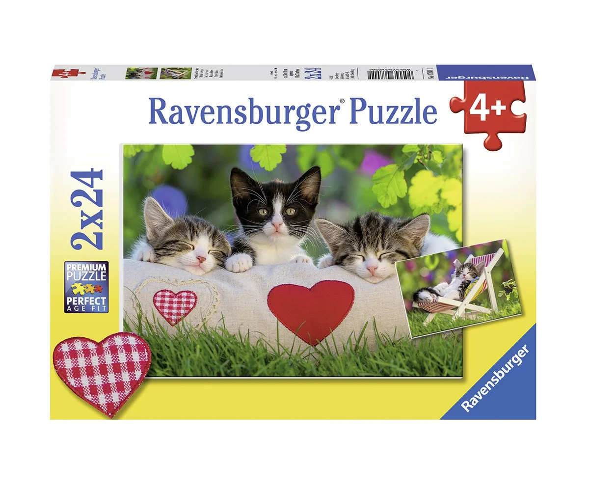Ravensburger - Пъзел 2х24 ел. - Спящи котета