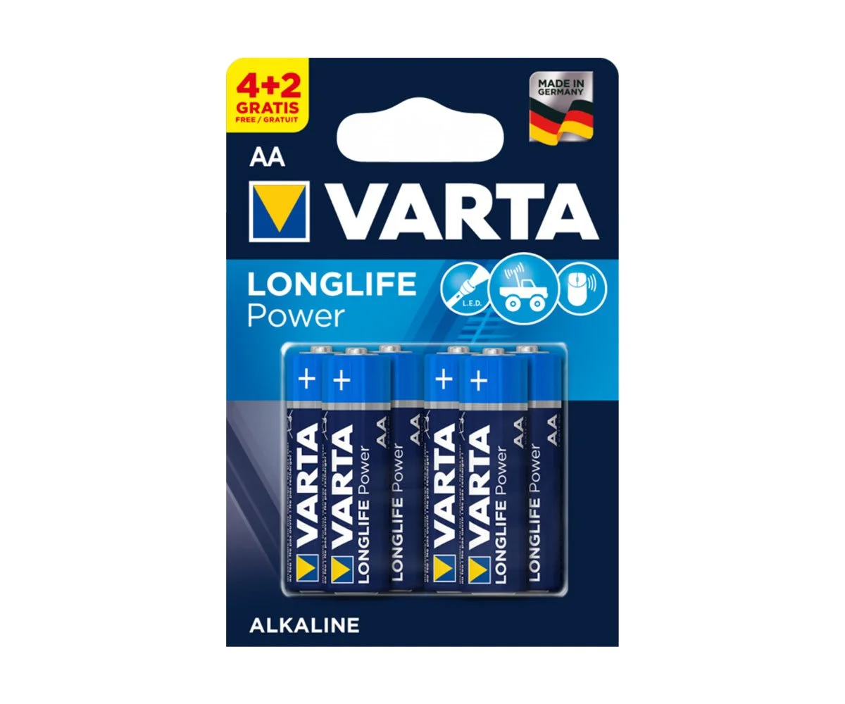 Алкални батерии VARTA High Energy (AA), 4+2 броя