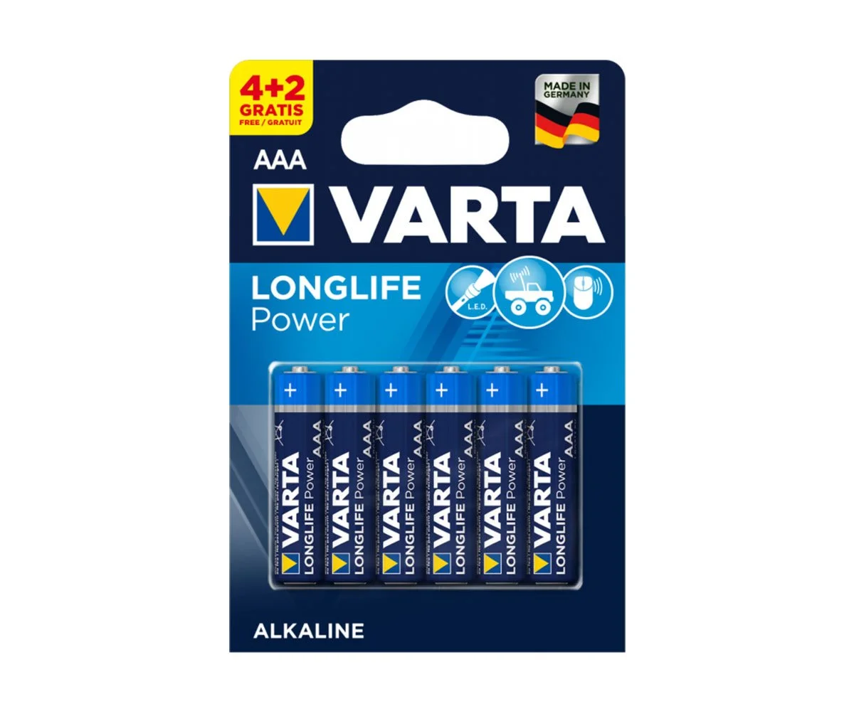Алкални батерии VARTA High Energ (AAA) 4+2 броя