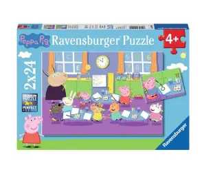 Ravensburger - Пъзел 2х24 ел. - Пепа Пиг в училище